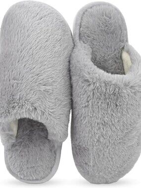 Women's Fuzzy House Slippers Warm Soft Cozy Slip-On Shoes